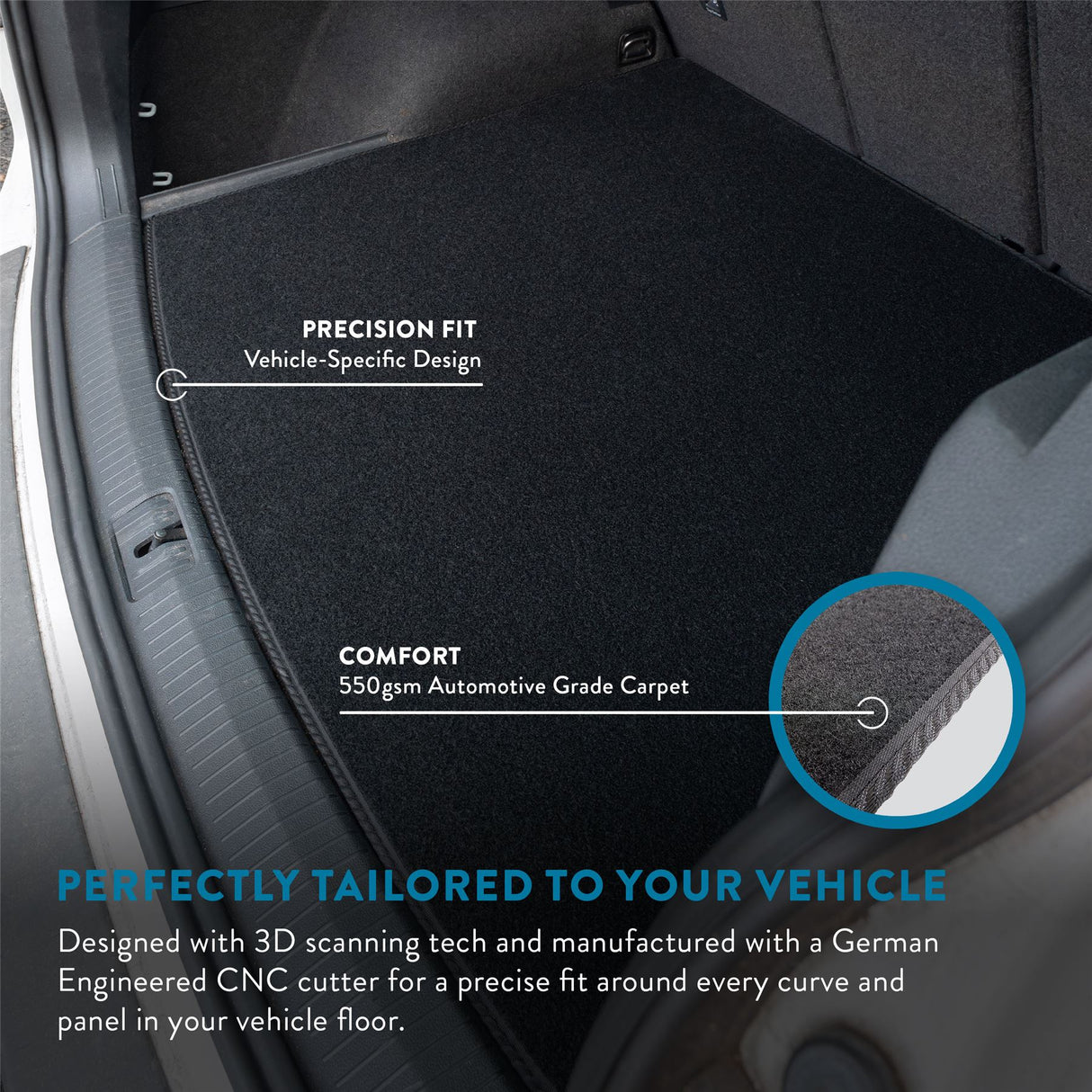 CAR MAT CO AMZ BOOT MAT AUDI Q8 (2018+) - [ECC]
