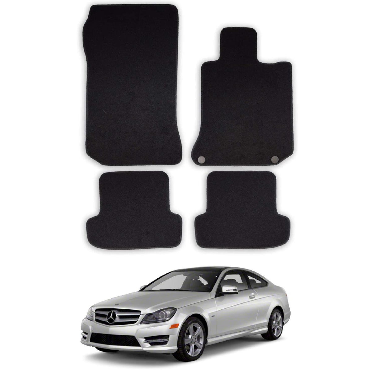 Mercedes C-Class W204 Coupe Automatic Car Mats (2011-2015)