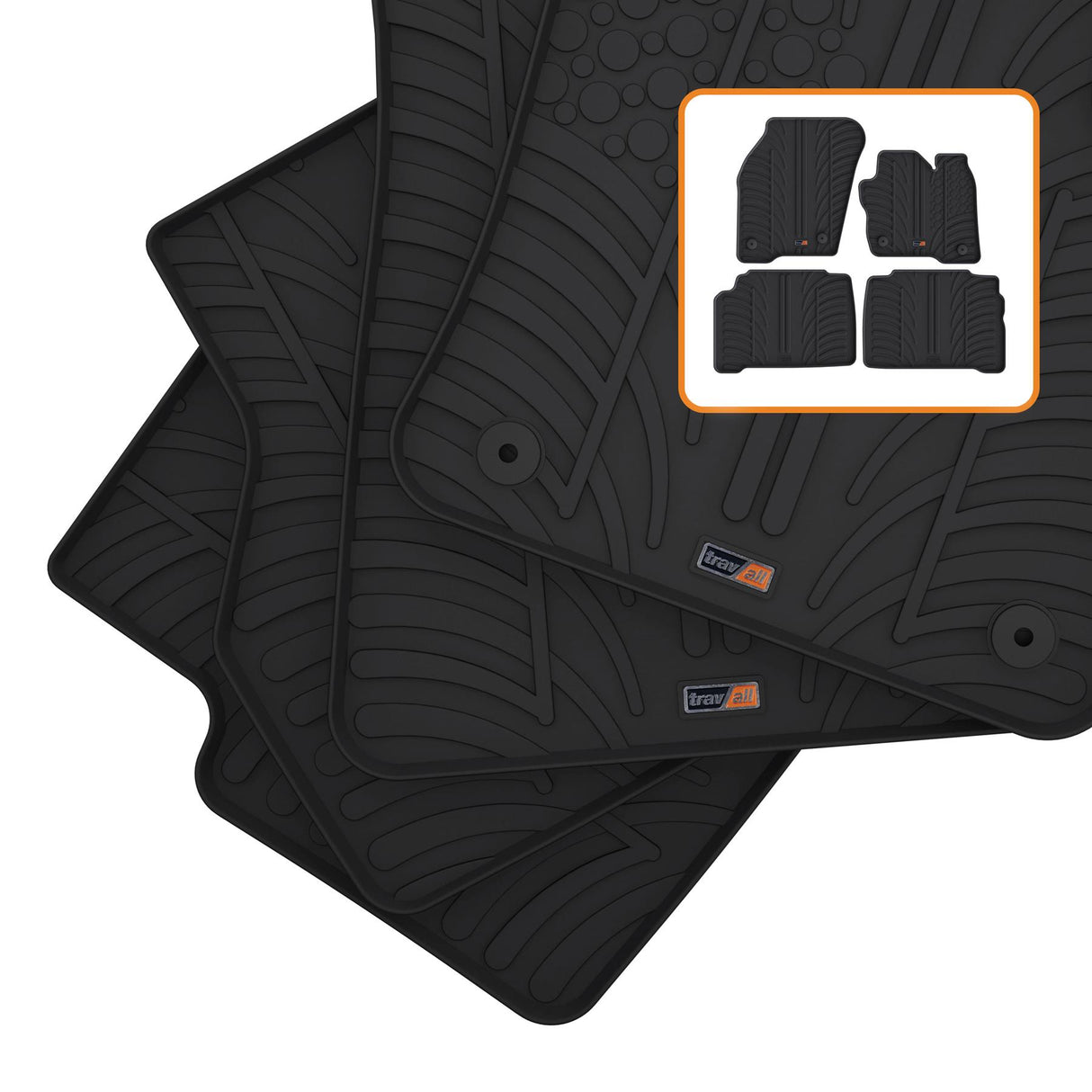 TRAVALL Ford Galaxy Premium Rubber Car Mats (2015-2023)