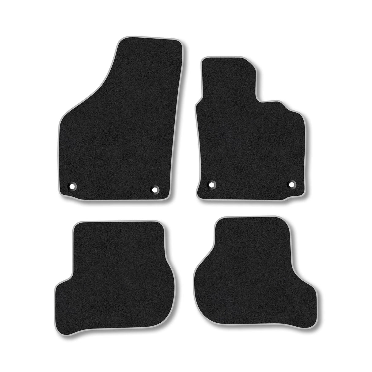VW Golf Mk5 (2007-2008) [Round Clip] Premium Tufted Carpet Car Mats