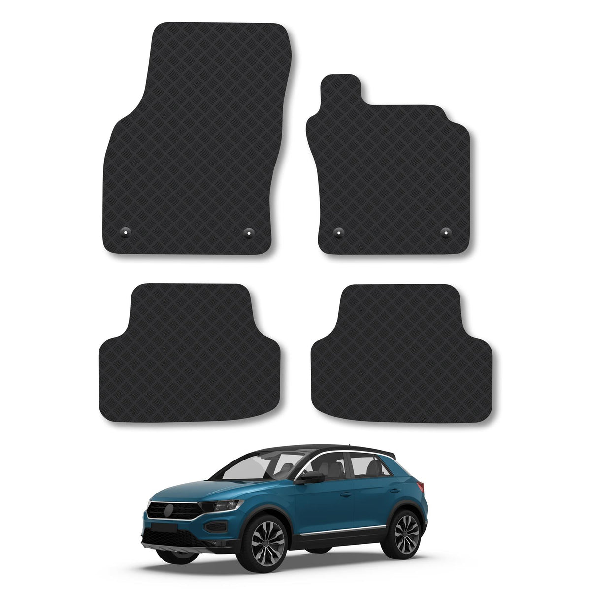 VW T-Roc (2017+) Heavy-Duty Rubber Car Mats