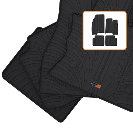 TRAVALL Fiat Panda Premium Rubber Car Mats (2011-2016)