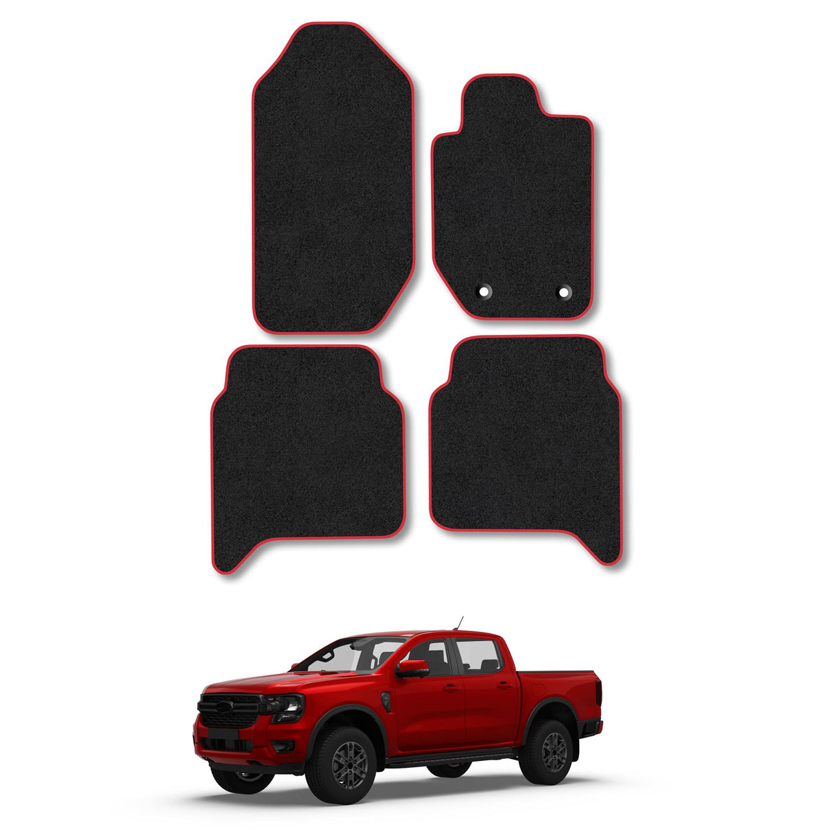 Ford Ranger (2012-2022) [Double Cab] Tailored Carpet Car Mats