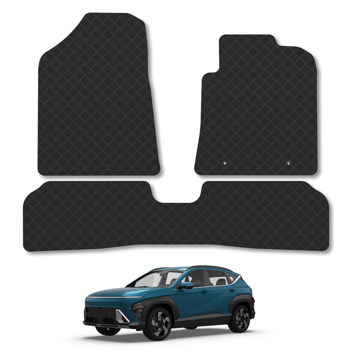 Hyundai Kona Electric (2024+) Heavy-Duty Rubber Car Mats