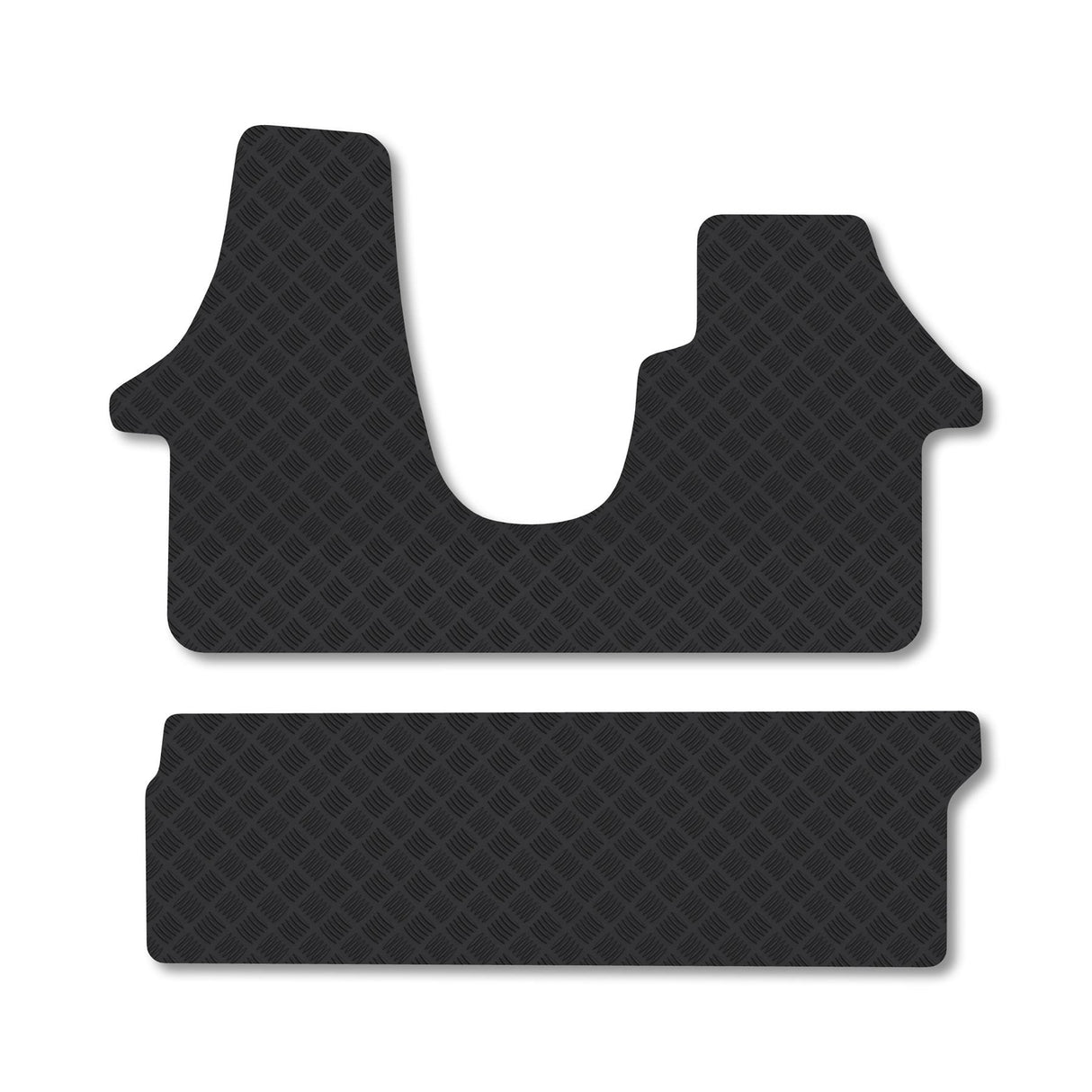 VW Transporter T6 (2015-2019) [Kombi] [Double Seat] [Twin Sliding Doors] Heavy-Duty Rubber Car Mats