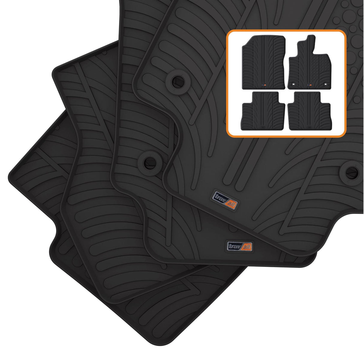 TRAVALL Toyota RAV4 Premium Rubber Car Mats (2018-Onwards)