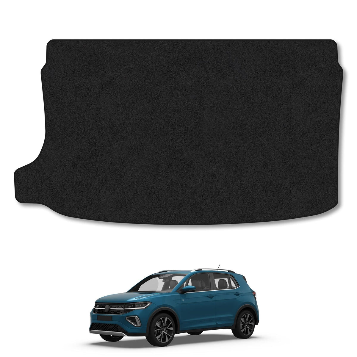 VW T-Cross (2018+) [Upper Boot] Premium Tufted Carpet Boot Mat