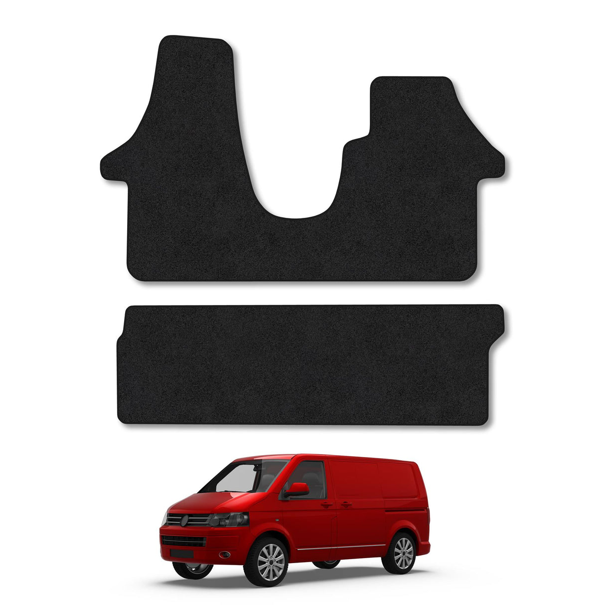 VW Transporter T5 (2003-2015) [Kombi] [Double Seat] [Single Sliding Door] Tailored Carpet Car Mats