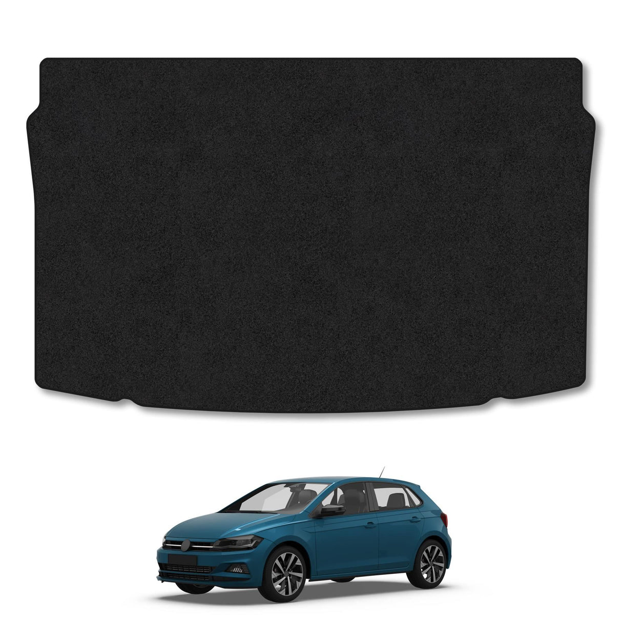 Vw Polo (2017-2021) [Upper Floor] Premium Tufted Carpet Boot Mat