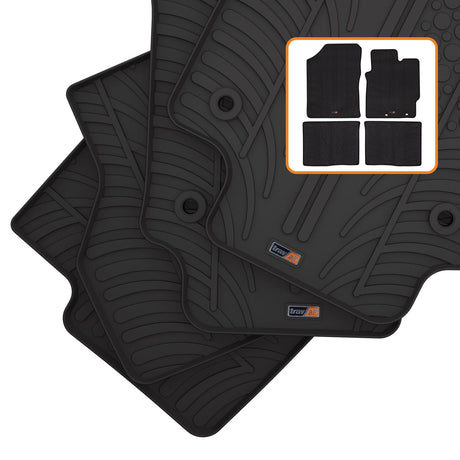 TRAVALL Toyota Yaris Non-Hybrid Premium Rubber Car Mats (2010-2020)