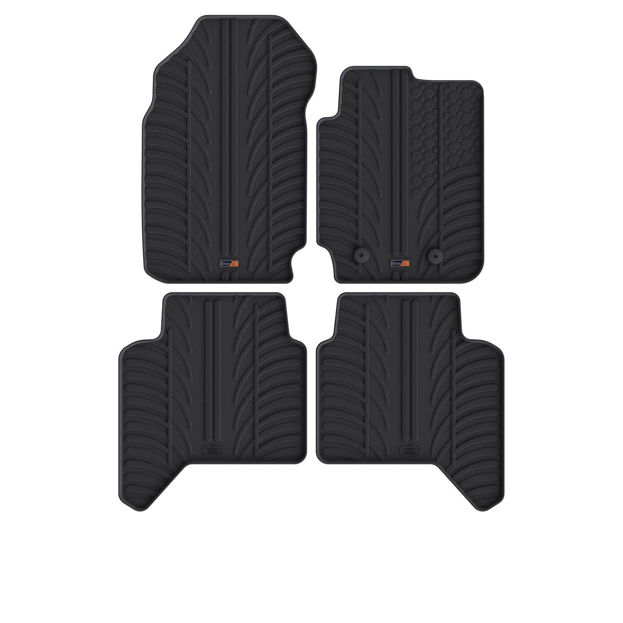 TRAVALL Ford Ranger Double Cab Premium Rubber Car Mats (2011-2019)