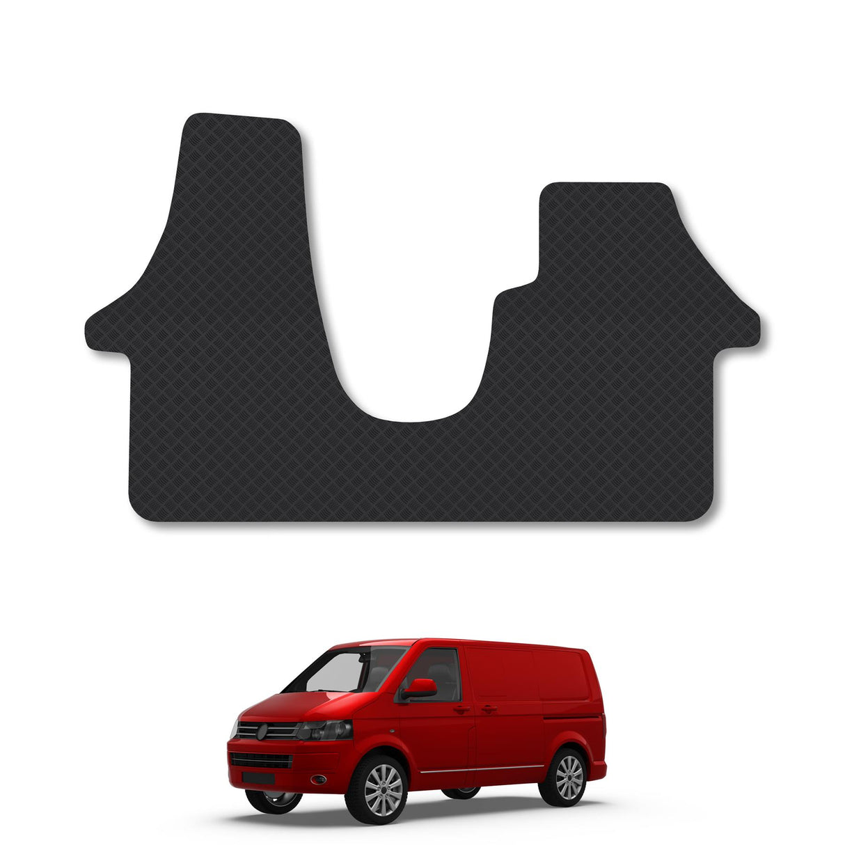 VW Transporter T5 (2003-2015) [Double Seat] Heavy-Duty Rubber Car Mats