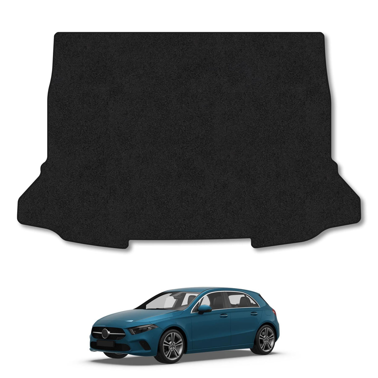Mercedes-Benz A-Class [Non-Hybrid - Upper Boot] (2018+) Premium Tufted Carpet Boot Mat