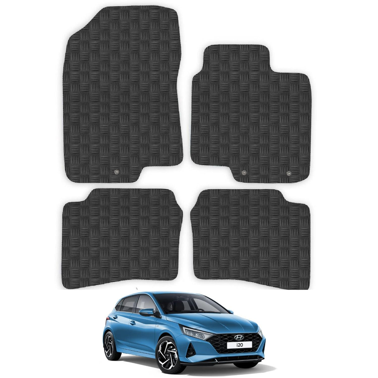 Hyundai i20 Hook Floor Fixing Car Mats (2015-2020)