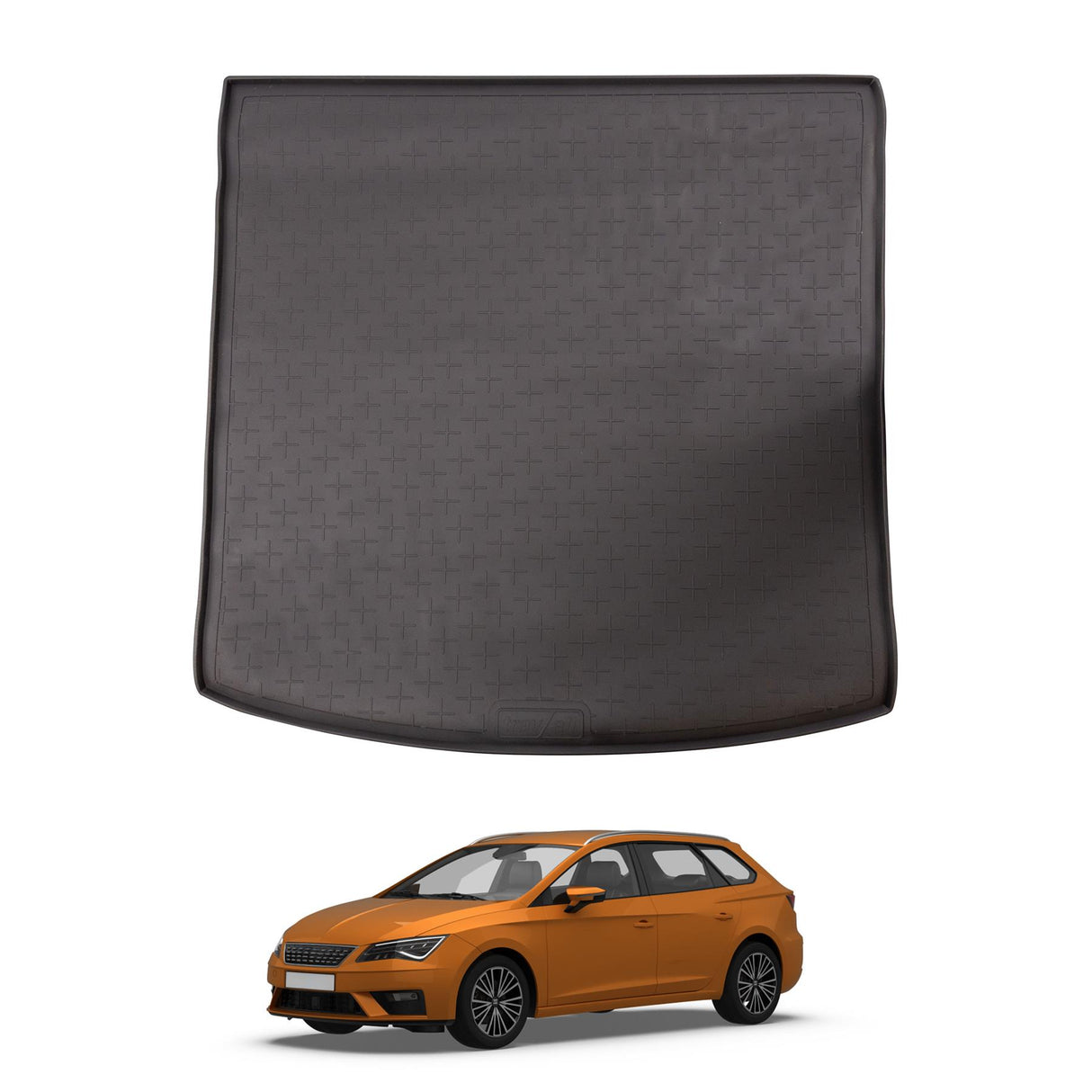 TRAVALL Seat  Leon [Upper Boot Position] Premium Rubber Boot Mats Liner (2013-2020)