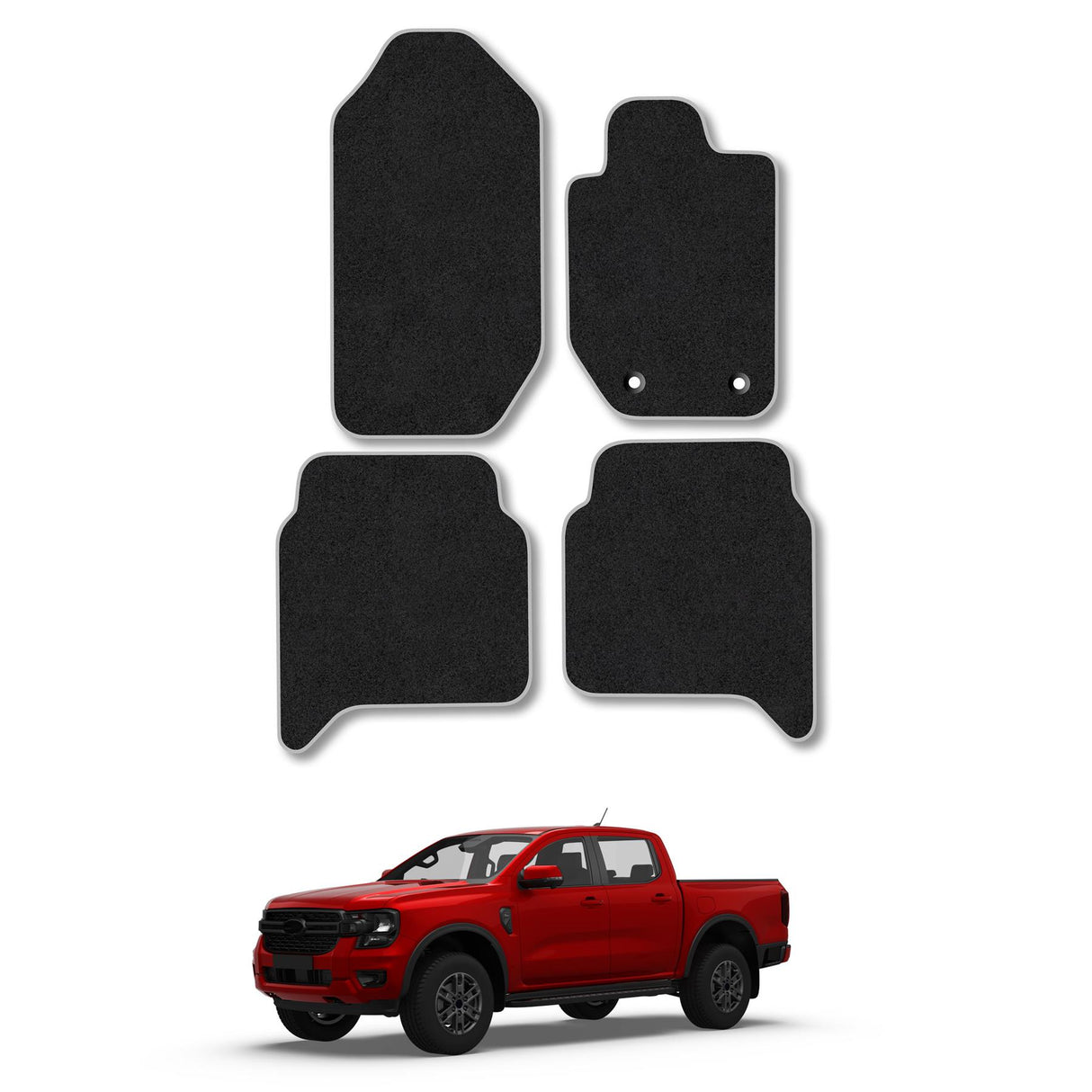 Ford Ranger (2012-2022) [Double Cab] Tailored Carpet Car Mats