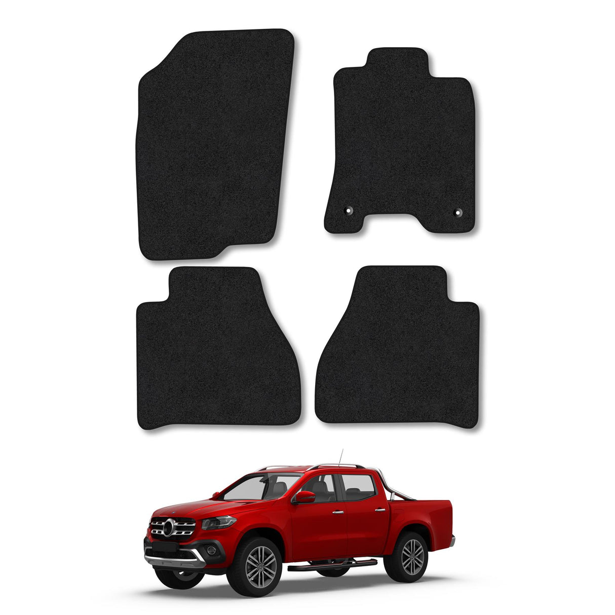 Mercedes X-Class (2017+) [W470] [Double Cab] Tailored Carpet Car Mats