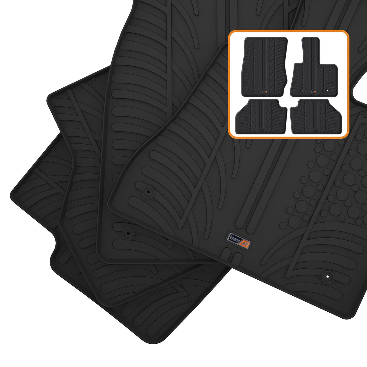 TRAVALL BMW X3 Premium Rubber Car Mats (2010-2017)