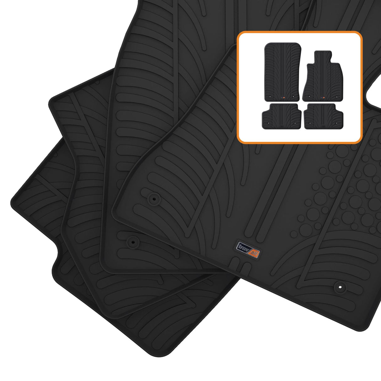 TRAVALL BMW 5 Series Premium Rubber Car Mats (2010-2016)