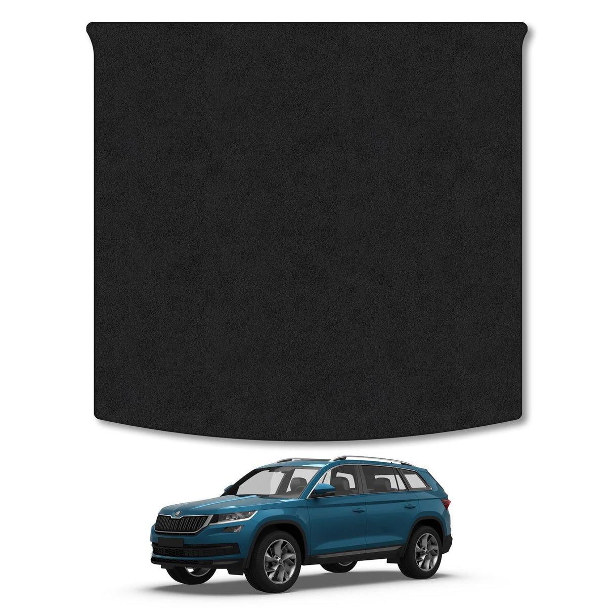 Skoda Kodiaq (2016-2024) [Upper Boot] Premium Tufted Carpet Boot Mat