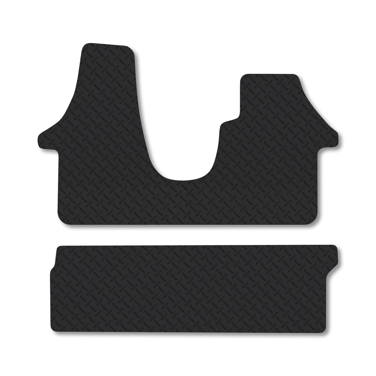 VW Transporter T6 (2015-2019) [Kombi] [Double Seat] [Twin Sliding Doors] Heavy-Duty Rubber Car Mats