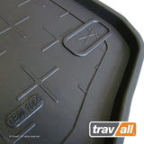 TRAVALL Skoda  Octavia [Not For Low Floor Position] Premium Rubber Boot Mats Liner (2009-2020)