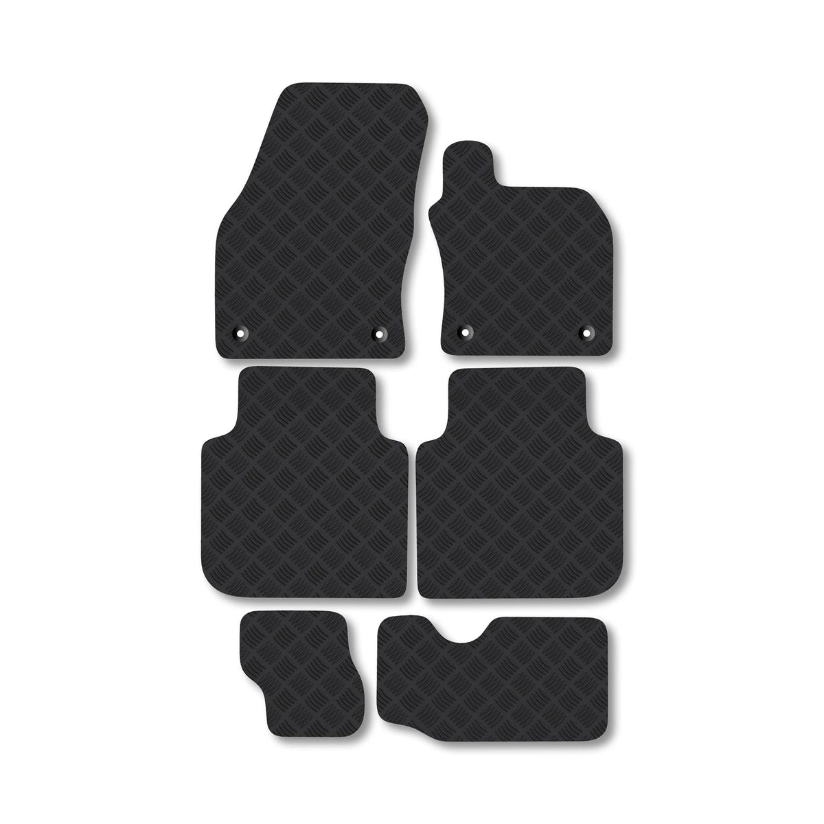VW Tiguan Allspace (2018+) Heavy-Duty Rubber Car Mats