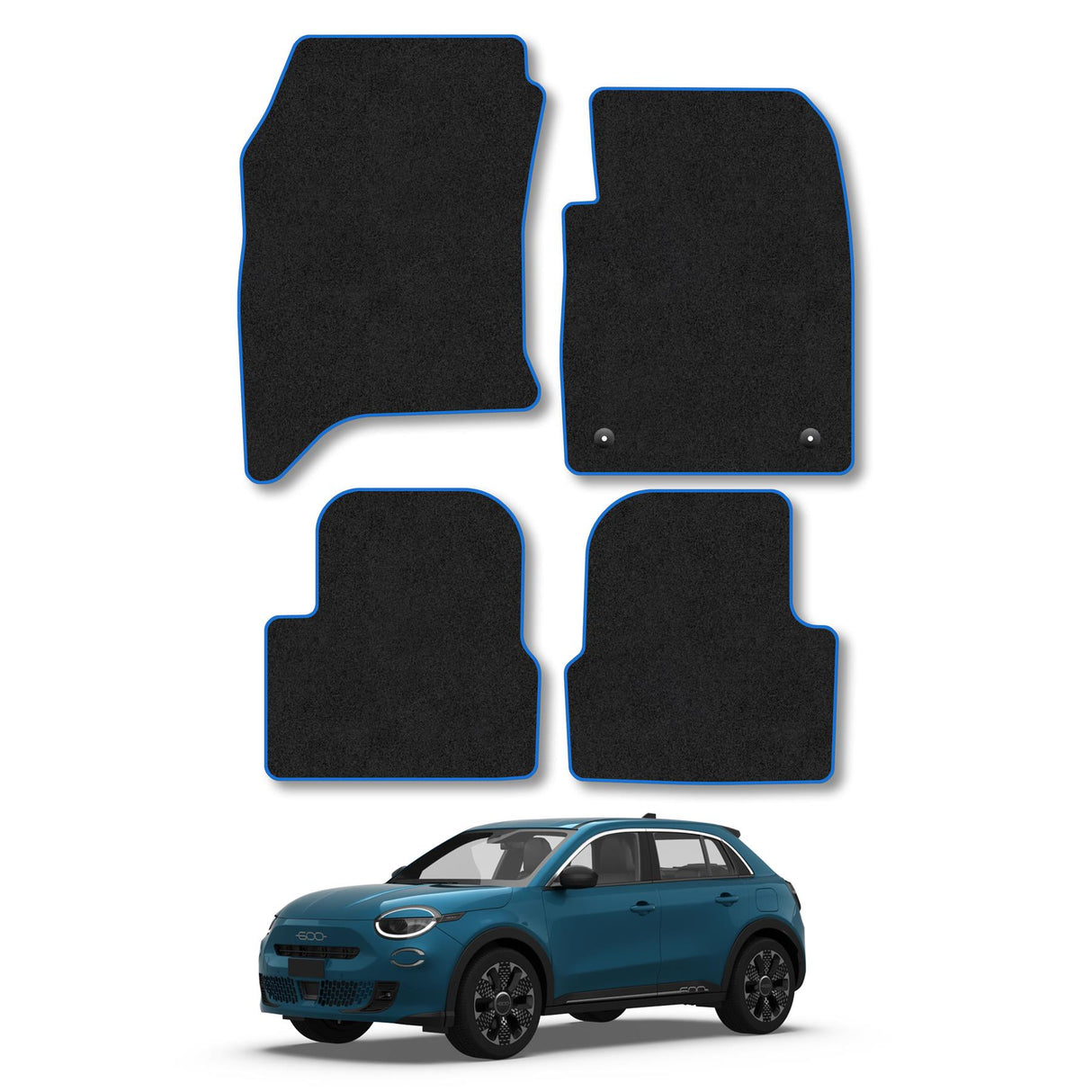 Fiat 600 [Hybrid] (2024+) Premium Tufted Carpet Car Mats