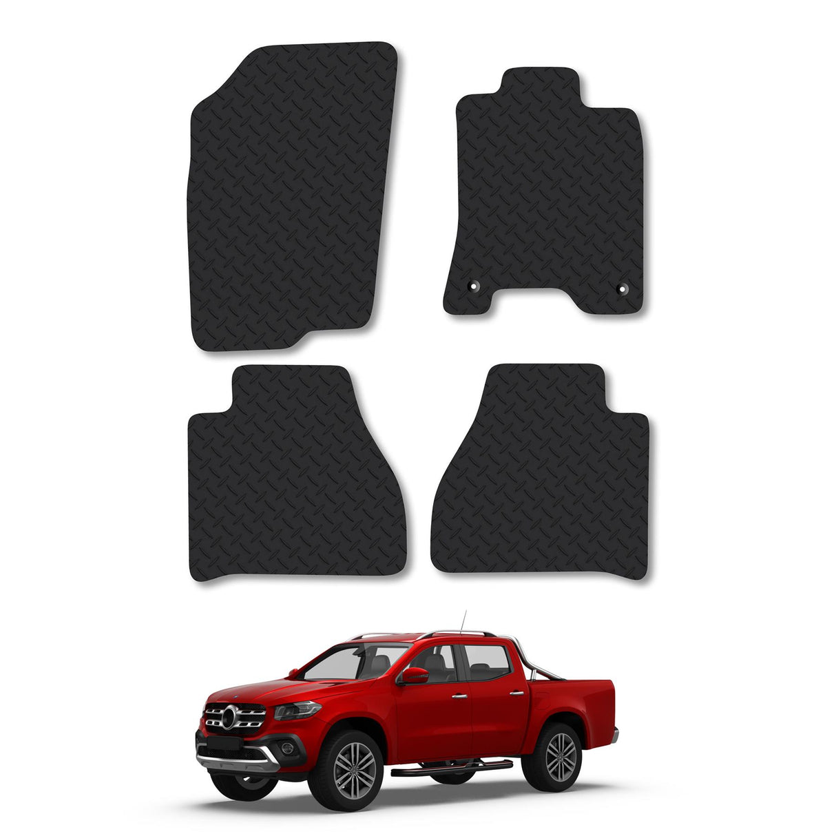 Mercedes X-Class (2017+) [W470] [Double Cab] Heavy-Duty Rubber Car Mats